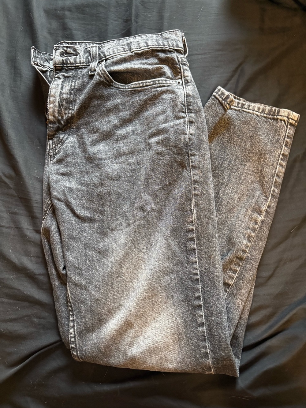 Levi's Black-Gray Washed 559 Relaxed Straight Jeans